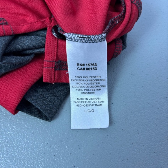 Champion Men's Large OU Oklahoma Sooners Short Sleeve Polo Gray Red - Picture 6 of 9